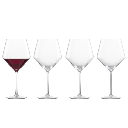 ZWIESEL GLAS Pure Burgundy Red Wine Glass (Set of 4), Graceful Burgundy Glasses for Red Wine, Dishwasher-Safe Tritan Crystal Glasses, Made in Germany (23 Ounce)