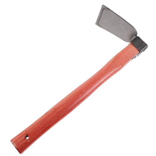 BESPORTBLE Azada De Jardinería De Mano De Hierro con Mango De Madera - Herramienta Portátil Ideal para Plantación y Cuidado De Jardines Cultivar y Airear La Tierra