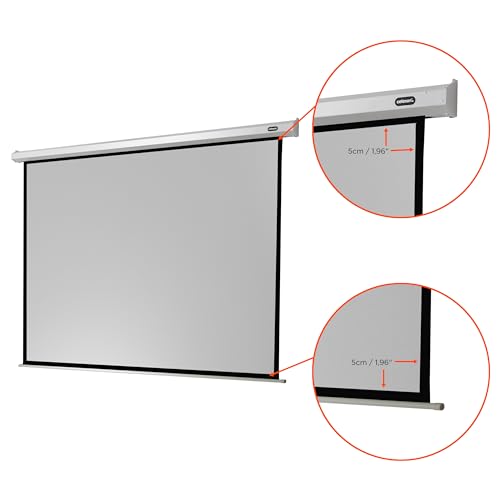 celexon Economy Motor-Leinwand 120 | 240x180 cm 4:3 | elektrische 4K,Full-HD Beamer-Leinwand f&uuml;r B&uuml;ro-Pr&auml;sentationen & Ihr Heimkino | zur Wand- und Deckenmontage | inkl. Fernbedienung