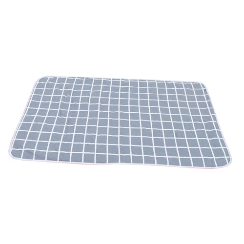 COLLBATH Urinary Mat Washable Mattress for Women Large Size Grey Grid 120x80cm Breathable Waterproof