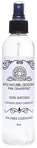 Simple Natural Deodorant for Women and Men - Non-Toxic, Alcohol, Paraben and Aluminum Free Deodorant Spray - Pink Grapefruit - 8oz