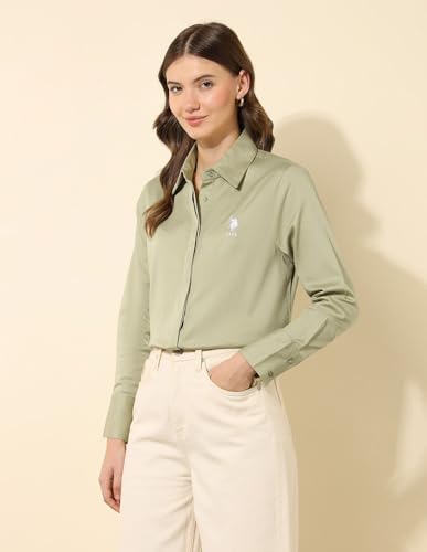 Image of Cotton Sateen Regular fit Shirt