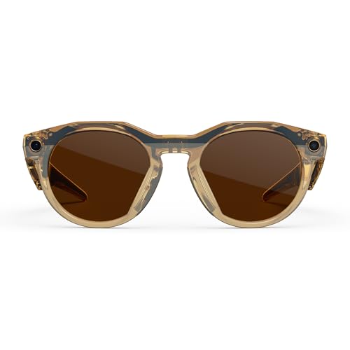 Image of Meta Oakley HSTN, Light Curry (Frame) | Smart AI Glasses for Men, Women - Up to 8 Hrs Battery Life - Camera, Audio, Video Recording - Transitions Brown Lenses (Clear Indoors, Darkens with Sunlight)