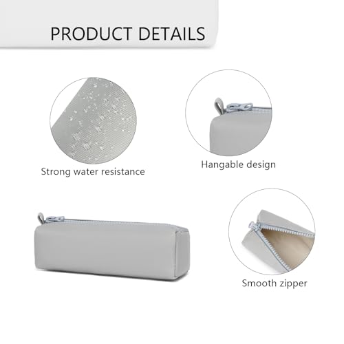 Image of Pencil Case Lightweight and Durable Ideal Pencil Pouch for School and Office Supplies (Light Gray,Oxford)