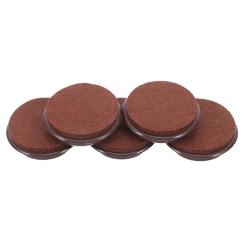 NIYANGLE 5 pièces Lot de Patins Ronds Plastique Antidérapants pour Meubles Protection Sol et Fixation roulettes Stoppers pour Canapés et Chaises Base Feutre pour Tapis et Sols Durs
