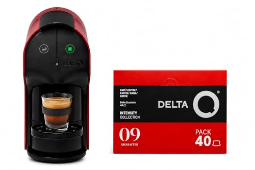 Delta Q Quick Red Coffee Espresso Machine with 40 Qharacter Capsules image 4