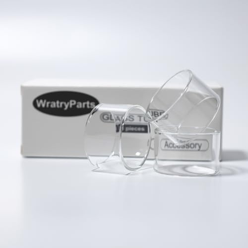 WratryParts Fat Straight Replacement Glass Tube for Thundercloud Blaze Pro Max RTA Tank (3pcs Straight)