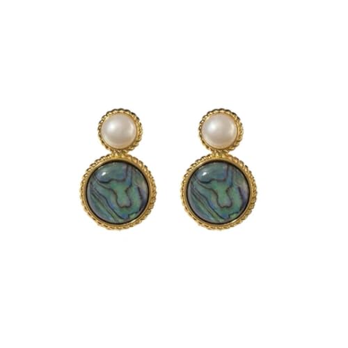 Boucles d'oreilles ormeaux et perles pour vos soirées vintage