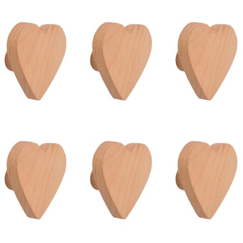 Materiale durevole: a forma di cuore sono realizzati in legno di alta qualità, durevole e stabile. A differenza di altri pomelli ordinari, i nostri bottoni sono più distintivi, con un'atmosfera rustica, casual e speciale.