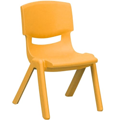 Image of Plastic Kids Chair || Strong & Durable Chair for Kids || Virgin Material Kids Chairs for 2 to 5 Years || Portable Kids Chair for 1 Year+ || Chairs for Kids Sustain Upto 100 kg (Orange)