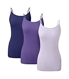 Soft Breathable Materail: The women camisole is made of comfortable material with 95% Bamboo Rayon and 5% spandex, Ultra soft, Lightweight, Moisture-wicking and Breathable, Natural temperature control keeps cool for all day. Women Lightweight Camisol...