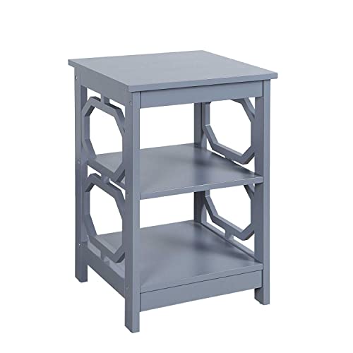 Convenience Concepts Omega End Table with Shelves, 15.75