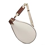 Bulevisiter Große Kapazität Tennisschlägertasche für Tennis, Badminton, Squash und Pickleball, wasserdichter Nylon-Sportausrüstungs-Rucksack mit verstellbaren Schultergurten, 50 cm (19,7 Zoll) (weiß)