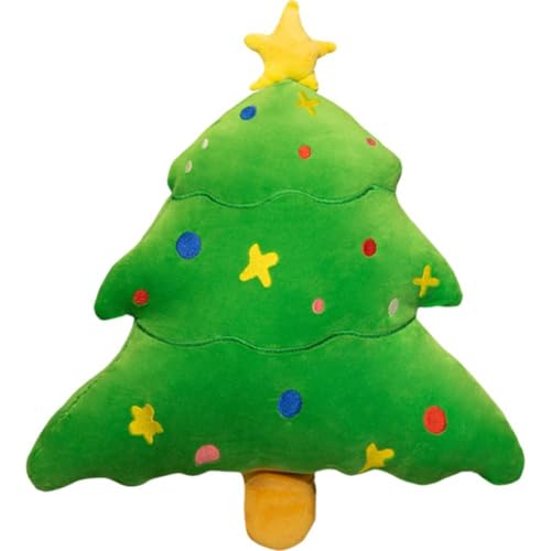 クリスマススロー枕 3d クリスマスツリー 形状 抱き枕 ぬいぐるみ 枕 ソファ クッション クリスマス装飾 家 装飾品 ギフト(緑)