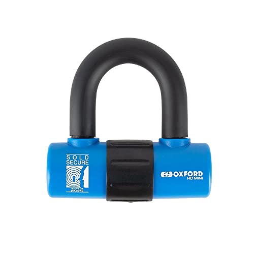 Oxford Productos LK181 HD Mini U Lock 14mm Bicicleta Diamante y Motocicleta Oro Vendido Seguro. Bloqueo de disco