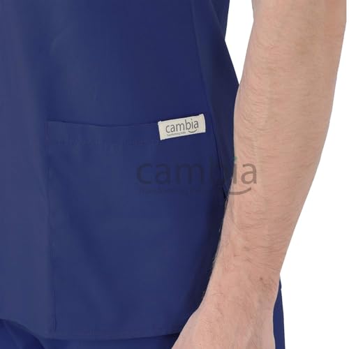 Image of Cambia Scrub Suits for Doctors Men /OT Dress Unisex (L, Navy Blue)
