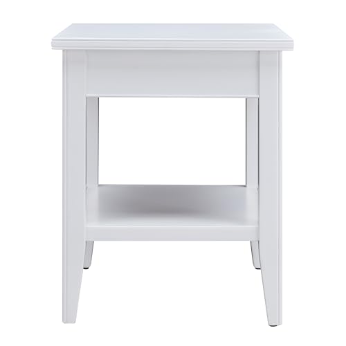 Image of Leick Home Laurent End Table, 24 inch, White