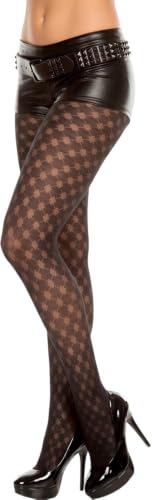 Image of ToBeInStyle Women's Argyle Checkered Diamond Rhombus Net Opaque Sheer Tights Pantyhose