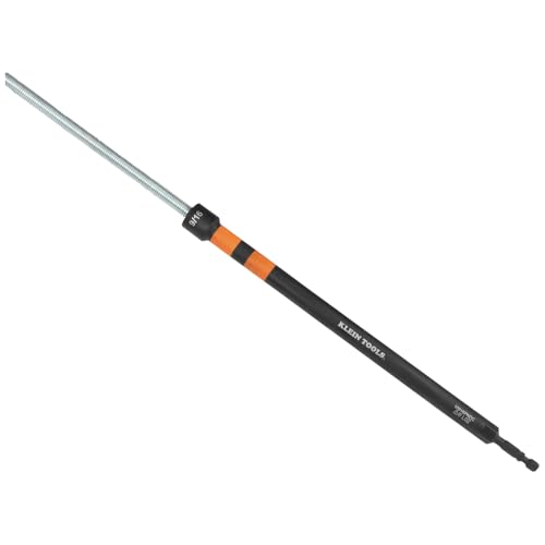 Image of Klein Tools 10916PNDC 9 /16-Inch Power Nut Driver, Magnetic Color-Coded Power Nut Driver, Impact-Rated with 10-Inch Extended Reach