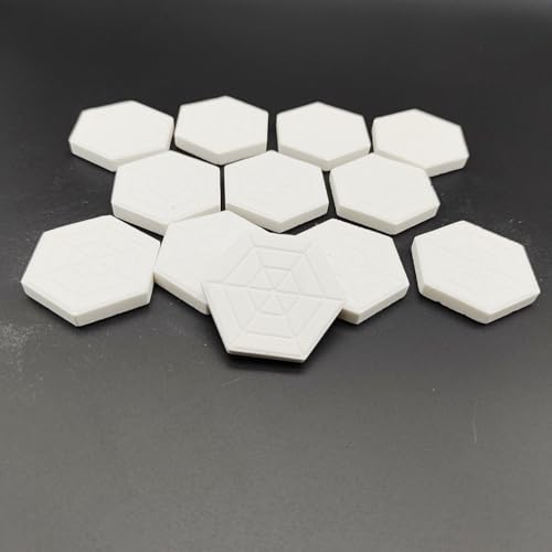 Image of 1.6 Inch Ceramic Coral Frag Plugs Coral Frag Tiles Base Disc - 12 Pack | Hexagon | 40mm(1.57 inch)| White