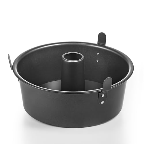 Comparison: Best Tube Pan For Pound Cake 9 HONGBAKE Angel Food Cake Pan with Removable Bottom, 10 Inch Tube Pan, Nonstick Pound Cake Pans for Baking, Chiffon Cake Mold, 16-Cup, Heavy Duty - Dark Grey