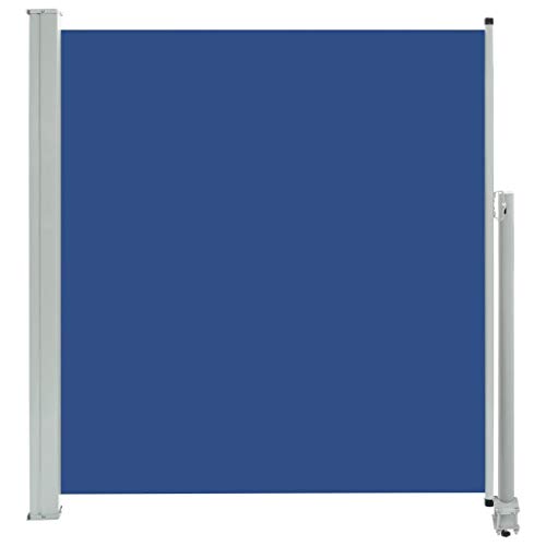 Preisvergleich Produktbild vidaXL Seitenmarkise Ausziehbar Sonnenschutz Sichtschutz Windschutz Seitenrollo Markise Seitenwandmarkise Balkon Garten Terrasse 140x300cm Blau