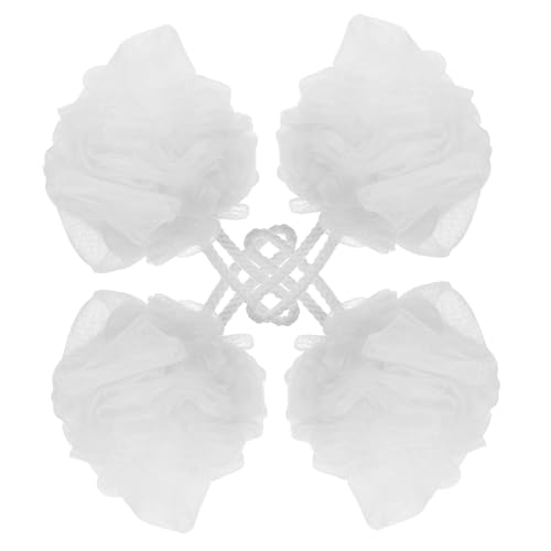 NIYANGLE 4pcs Bath Sponge Shower Loofahs Durable Exfoliating Body Scrubbers for Men and Women Quick Production Efficient Skin Cleansing Soft Mesh Design