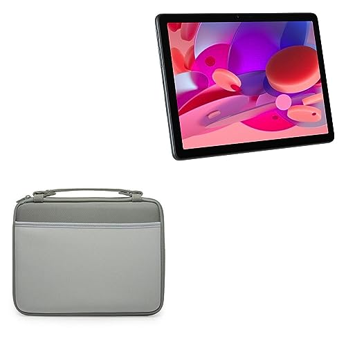 BoxWave Case Compatible with Alldocube iPlay 50S - Hard Shell Briefcase, Slim Messenger Bag Briefcase Cover Side Pockets - Pewter