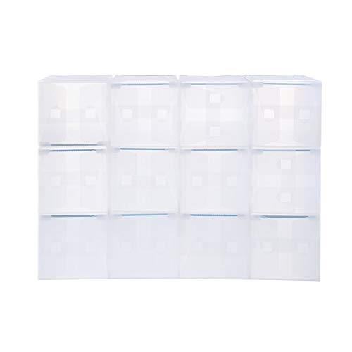 Homgrace - Set di 12 scarpiera, trasparente