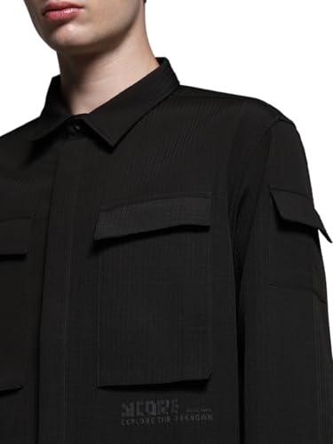 Image of Jack & Jones Men Polyester Opaque Regular Fit Casual Shacket Shirt