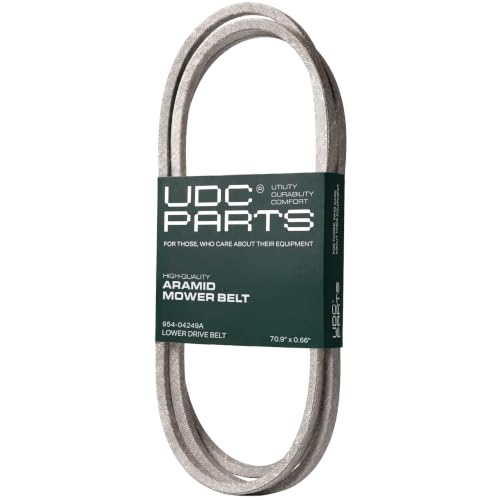 Image of UDC Parts 954-04249A Lower Drive Belt Replacement for Troy Bilt Pony 954-04249 MTD Huskee Craftsman 13AN77XS093 754-04249 754-04249A CMXGZAM501006 490-501-M006 490-501-Y006 /Aramid Cord /70.90 inches