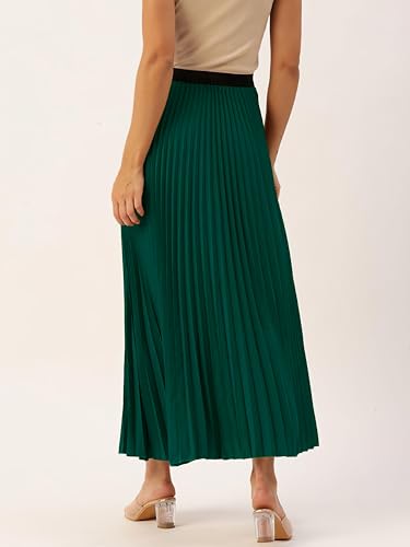 Image of ZWERLON | Women Accordian Pleat Maxi Flared Skirt