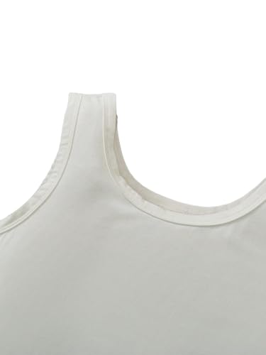 Milumia Girl's 2 Pack Scoop Neck Ribbed Tank Tops Sleeveless Summer Crop Tops Set4