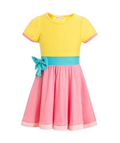 Waruila Fancy Dress Child's Fancy Dress Costume Nancy Princess Costume My Friend Dress Birthday Pageant Party Dance Outfits Evening Gowns (Pink, 5-6)