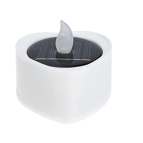 PartyKindom Lámpara Solar Vela Diseño Sin para Jardín Exterior Luz Decorativa para Césped y Patio Ecológica y Resistente para Fiestas y Hogar