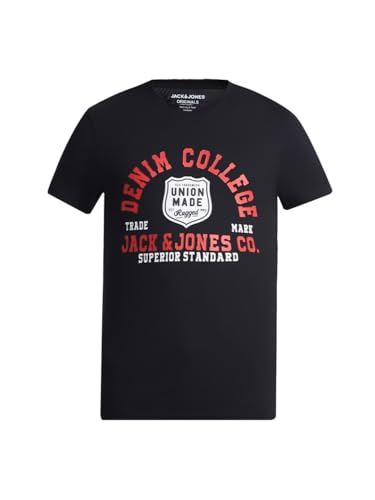 Image of Jack & Jones Men's Cotton Letter Print Slim Fit T-Shirt