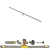 Spotix HPC Linear T-Burner Fire Pit Burner Kit (FPS-48TRGHKIT-LP-MSCB), 48-Inch Burner, Match Lig...