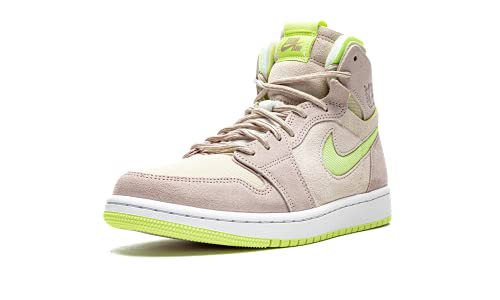 Jordan Nike Women's W Air 1 Zoom Air CMFT Lemon Twist, Pearl White/Fossil, 12W