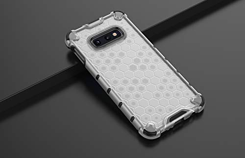 Image of Glasgow | for Samsung Galaxy S10e Honeycomb Pattern Back Case Cover for Samsung Galaxy S10e with 4 Bumper Corners and Military Grade Protection - Transparent
