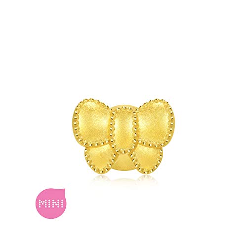CHOW SANG SANG 999 24K Solid Gold Ribbon Mini Charm Bracelet for Women 92449C2