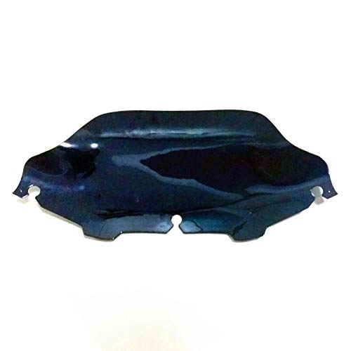 Parabrezza parabrezza moto Wave da 8 pollici per Harley FLHR FLHT FLHX Touring Electra Glide Cruiser (Nero)