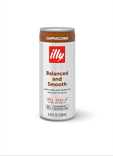 illy Ready-to-Drink Cappuccino, Authentic Italian Coffee, Made with 100% Arabica Coffee, All-Natural, No Preservatives, Hormone-Free Milk, Beet Sugar & Cocoa, 8.5 fl oz (Pack of 12) - Thumbnail 2