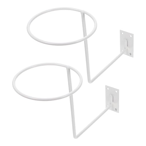 Zerodeko Supports Muraux pour Rangement et Organisation Lot de 2 pour Casques de Moto en Acier Carbone Blanc, Rack Fonctionnel à Domicile