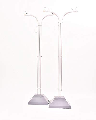 豊臣金属 物干し台アルミ物干しスタンドIS-Tシリーズ+プラスチックカバー付コンクリベース付き本体カラー:シルバー(キャップ:ホワイト)