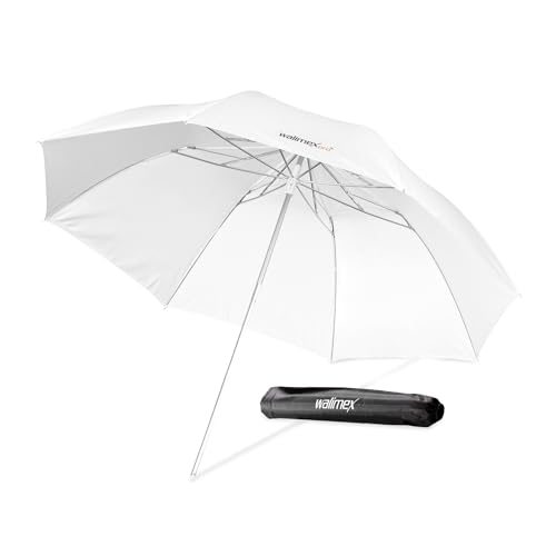 Walimex pro Mini Durchlichtschirm 91 cm Durchmesser, Fotoschirm faltbar auf 40 cm inkl. Transporttasche, Lichtformer für weiche Lichtcharakteristik, Studioschirm für Fotostudio