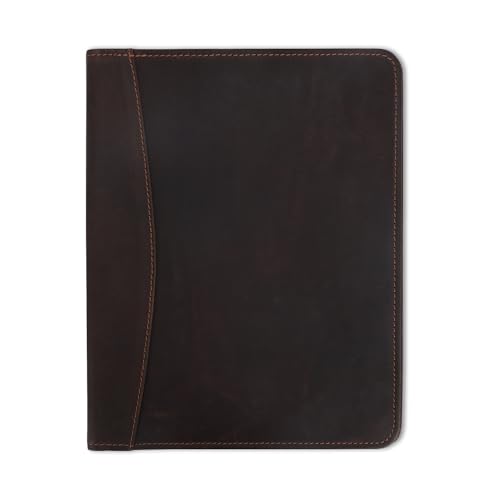 Porte-documents en cuir véritable de buffle pour homme et femme