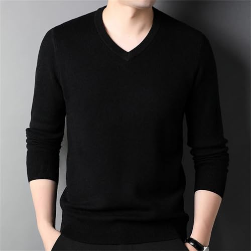 Men's Spring Winter Fashion Pullovers - V-Neck Long Sleeved Stretch Sweaters Business Knit Top4