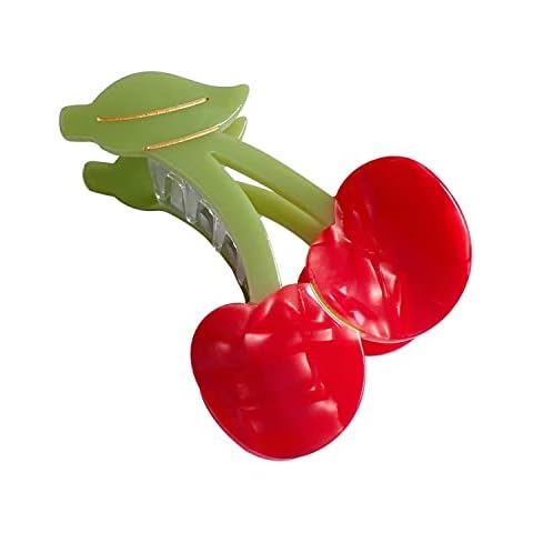 Cherry Claw Clips,Cellulose Acetate Hair Clips,Small Claw Clips for Women Cover