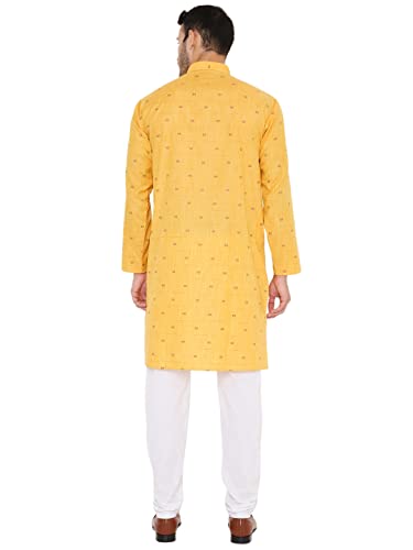 Image of Maharaja Linen Blend Kurta Pyjama Set for Men