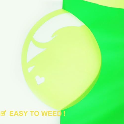 Image of FUNKAKA Fluorescent Green HTV Heat Transfer Vinyl Rolls, 12 inch x 10ft Neon Green Iron on Vinyl for All Cutter Machines PU Stretchy HTV Vinyl for T-Shirt Easy to Cut & Weed for Heat Transfer Design